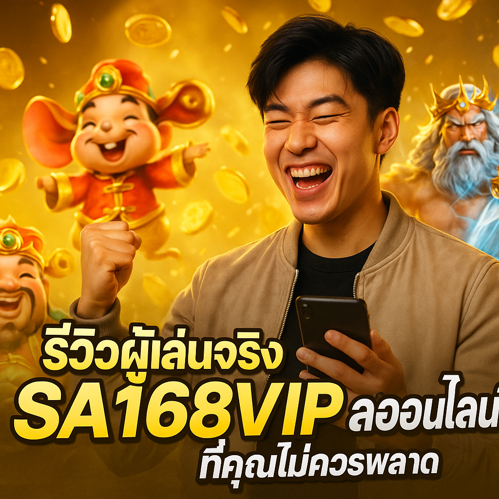 รีวิวผู้เล่นจริง SA168VIP สล็อตออนไลน์ ที่คุณไม่ควรพลาด